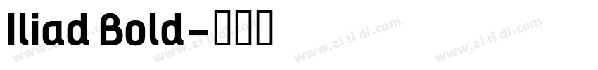 Iliad Bold字体转换